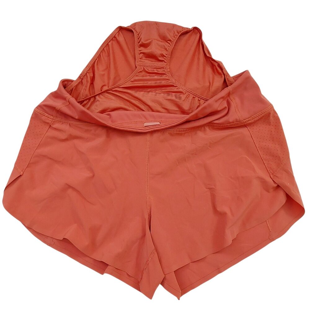 Athleta Run With It 3.5" Short Womens Medium Orange Sports Athletic Training - Picture 3 of 11